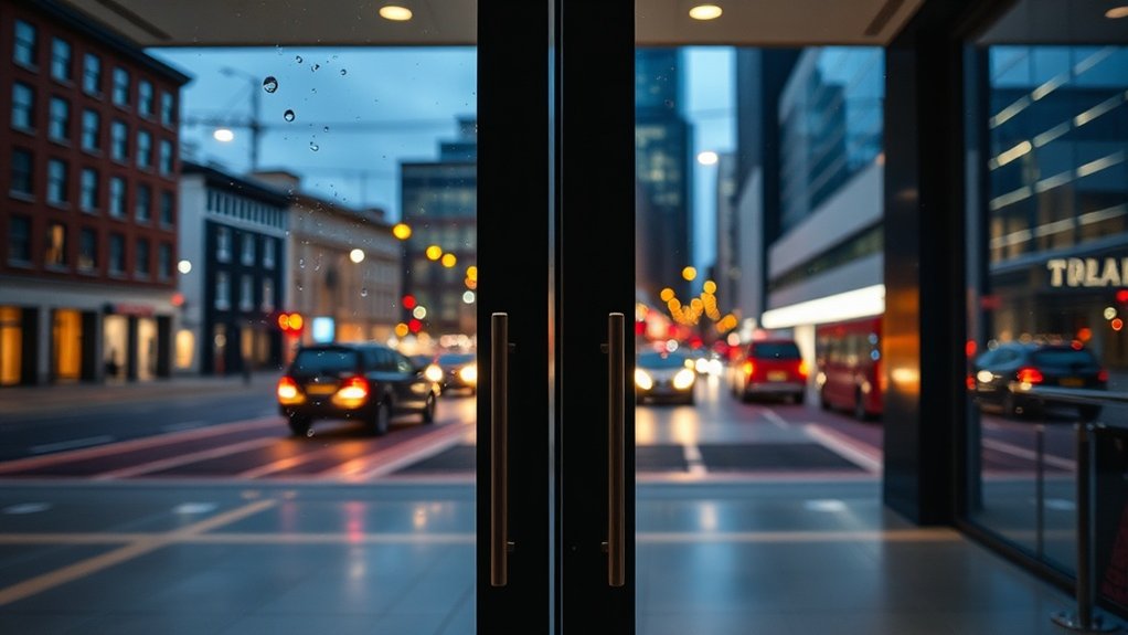 Glass Doors Oval