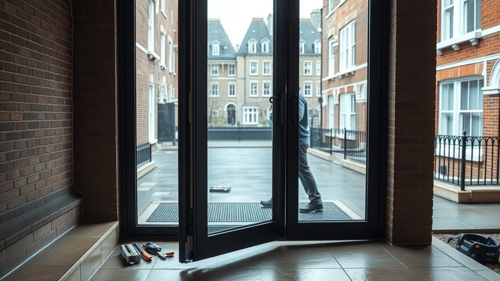 Pivot Door Installation Nine Elms
