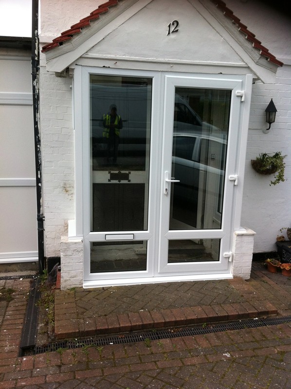 uPVC French doors fitted as front entrance in Nine Elms