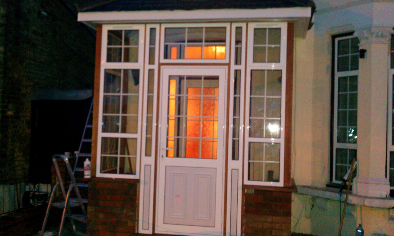 uPVC porch with Georgian bar glazing installed in Nine Elms